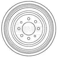 Handler.Part Brake drum BORG & BECK BBR7196 1