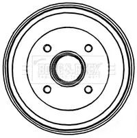 Handler.Part Brake drum BORG & BECK BBR7205 1