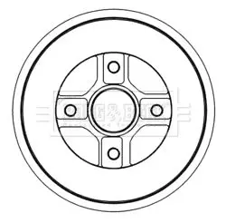 Handler.Part Brake drum BORG & BECK BBR7225 1