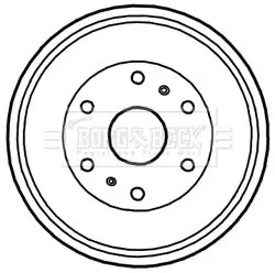 Handler.Part Brake drum BORG & BECK BBR7234 1