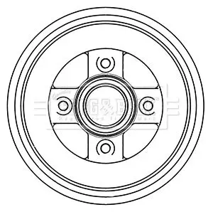 Handler.Part Brake drum BORG & BECK BBR7242 1