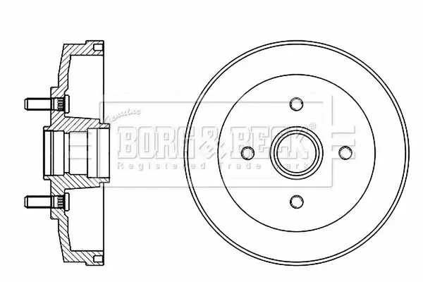 Handler.Part Brake drum BORG & BECK BBR7249 2