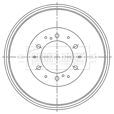 Handler.Part Brake drum BORG & BECK BBR7251 1