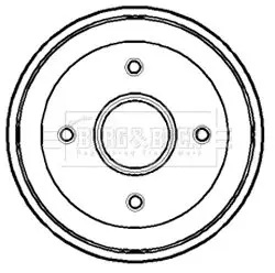 Handler.Part Brake drum BORG & BECK BBR7080 1