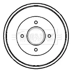 Handler.Part Brake drum BORG & BECK BBR7081 1