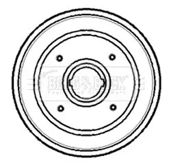 Handler.Part Brake drum BORG & BECK BBR7085 1