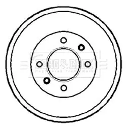 Handler.Part Brake drum BORG & BECK BBR7088 1