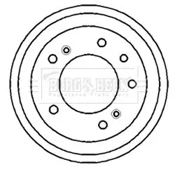 Handler.Part Brake drum BORG & BECK BBR7092 1