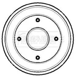 Handler.Part Brake drum BORG & BECK BBR7099 1