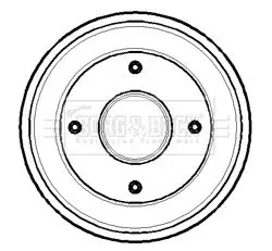 Handler.Part Brake drum BORG & BECK BBR7105 1