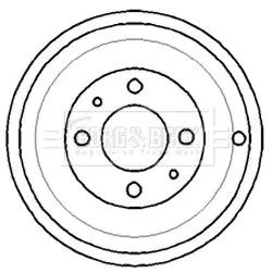 Handler.Part Brake drum BORG & BECK BBR7109 1