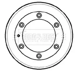 Handler.Part Brake drum BORG & BECK BBR7110 1