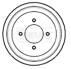 Handler.Part Brake drum BORG & BECK BBR7112 1