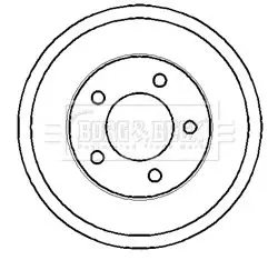 Handler.Part Brake drum BORG & BECK BBR7117 1