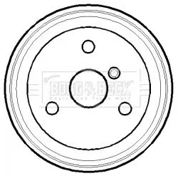 Handler.Part Brake drum BORG & BECK BBR7118 1