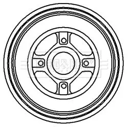 Handler.Part Brake drum BORG & BECK BBR7119 1