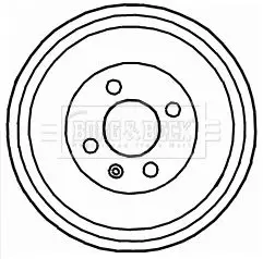 Handler.Part Brake drum BORG & BECK BBR7121 1