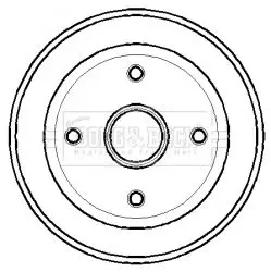 Handler.Part Brake drum BORG & BECK BBR7124 1