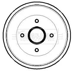 Handler.Part Brake drum BORG & BECK BBR7125 1