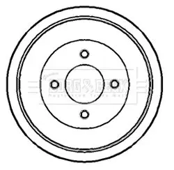 Handler.Part Brake drum BORG & BECK BBR7133 1