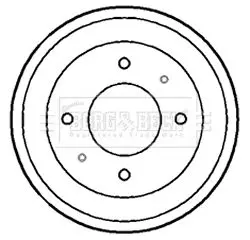 Handler.Part Brake drum BORG & BECK BBR7136 1