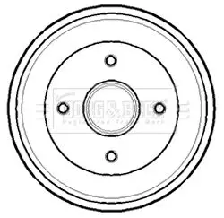 Handler.Part Brake drum BORG & BECK BBR7138 1