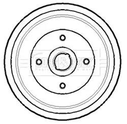 Handler.Part Brake drum BORG & BECK BBR7143 1