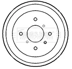 Handler.Part Brake drum BORG & BECK BBR7146 1