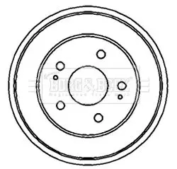 Handler.Part Brake drum BORG & BECK BBR7150 1