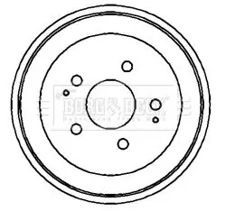 Handler.Part Brake drum BORG & BECK BBR7151 1