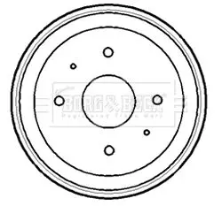 Handler.Part Brake drum BORG & BECK BBR7161 1