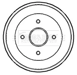 Handler.Part Brake drum BORG & BECK BBR7168 1