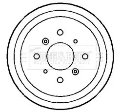 Handler.Part Brake drum BORG & BECK BBR7175 1