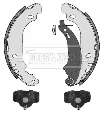 Handler.Part Brake shoe set BORG & BECK BBS1023K 2