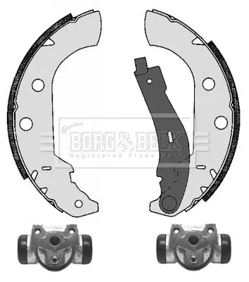 Handler.Part Brake shoe set BORG & BECK BBS1082K 2