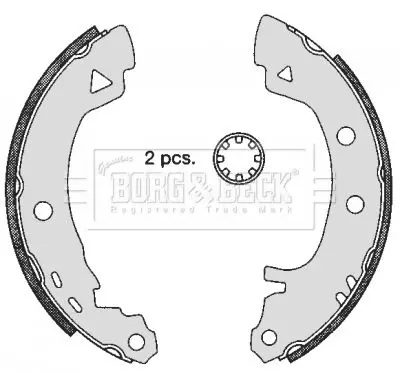 Handler.Part Brake shoe set BORG & BECK BBS6000 1