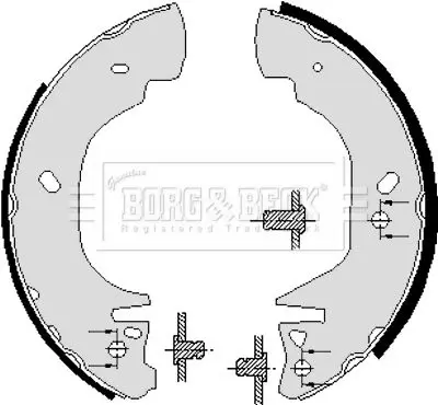 Handler.Part Brake shoe set BORG & BECK BBS6024 1