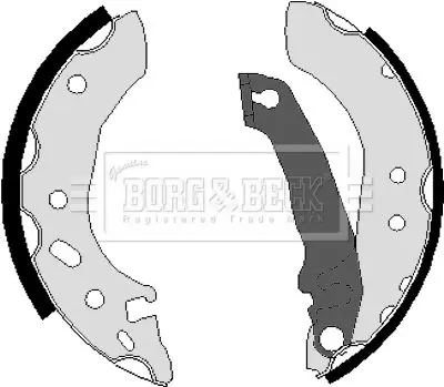 Handler.Part Brake shoe set BORG & BECK BBS6036 1