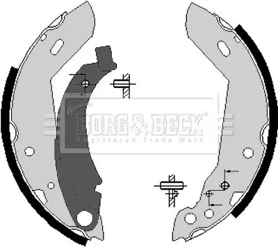 Handler.Part Brake shoe set BORG & BECK BBS6140 2