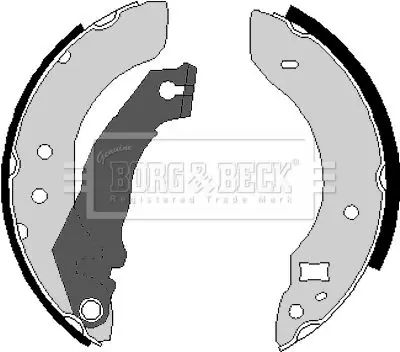 Handler.Part Brake shoe set BORG & BECK BBS6162 2