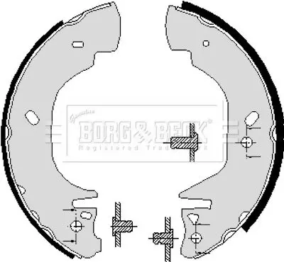 Handler.Part Brake shoe set BORG & BECK BBS6194 1