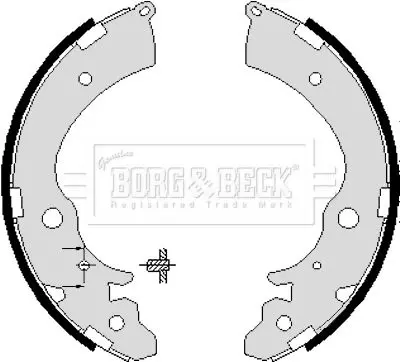 Handler.Part Brake shoe set BORG & BECK BBS6218 2