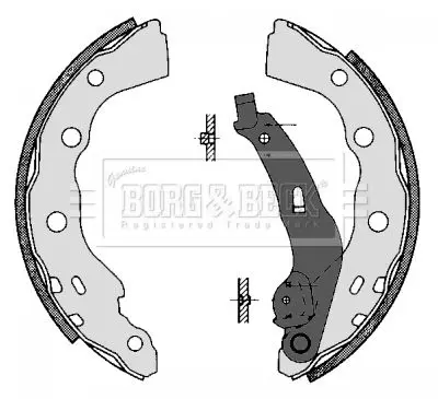 Handler.Part Brake shoe set BORG & BECK BBS6282 2