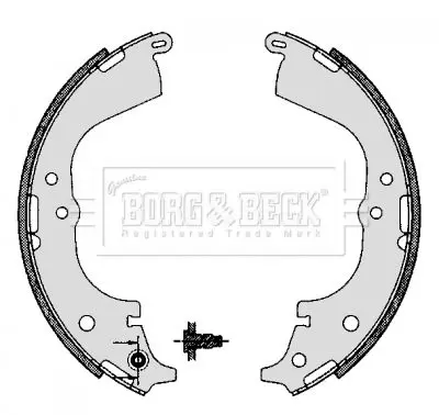 Handler.Part Brake shoe set BORG & BECK BBS6291 1