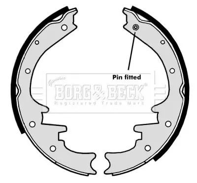 Handler.Part Brake shoe set BORG & BECK BBS6318 1