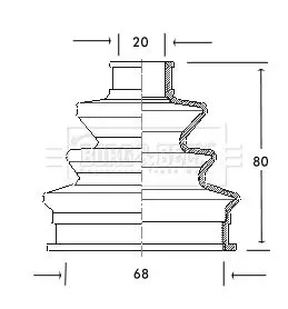 Handler.Part Bellow, driveshaft BORG & BECK BCB2032 1