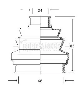 Handler.Part Bellow, driveshaft BORG & BECK BCB2042 1