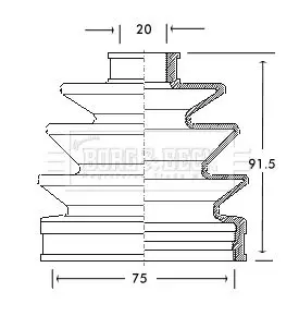 Handler.Part Bellow, driveshaft BORG & BECK BCB2067 1