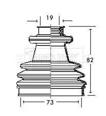 Handler.Part Bellow, driveshaft BORG & BECK BCB2151 1