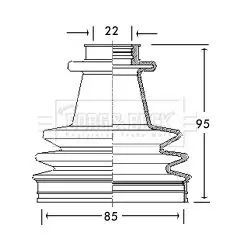 Handler.Part Bellow, driveshaft BORG & BECK BCB2165 1